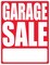 COSCO Garage Sale Sign Kit with Adhesive Price Stickers, Durable White with Red Imprint Sign, 8.5" x 11', 4 signs/pack